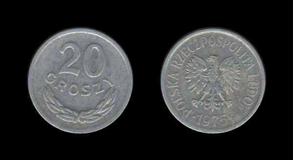 Poland Poljska 20 Groszy 1975