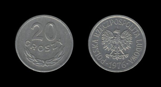 Poland Poljska 20 Groszy 1976