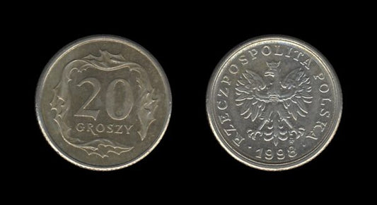 Poland Poljska 20 Groszy 1998