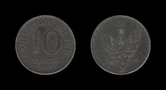 Poland Poljska 10 Fenigow 1917