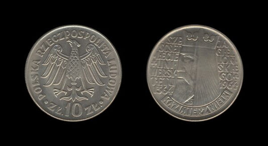 Poland Poljska 10 Zlotych 1964 – Kazimierz Wielki (Legends raised)