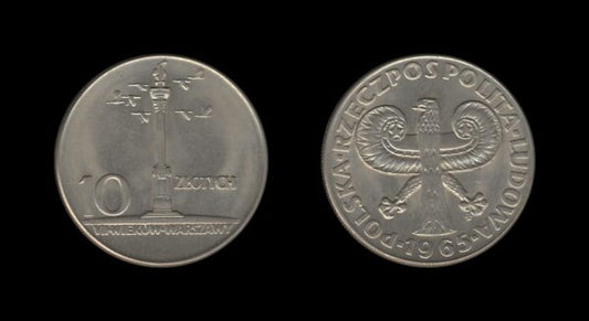 Poland Poljska 10 Zlotych 1965 – 700th Anniversary of Warsaw