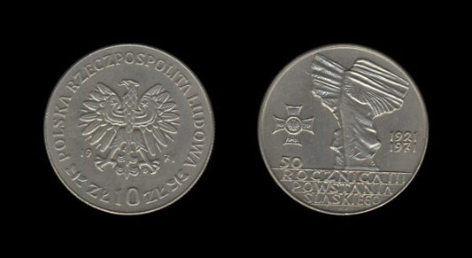 Poland Poljska 10 Zlotych 1971 – Third Silesian Uprising