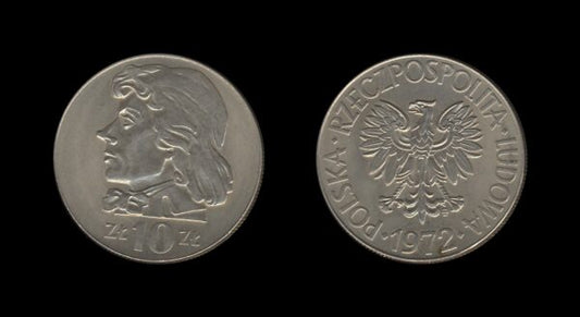 Poland Poljska 10 Zlotych 1972 – Tadeusz Kościuszko