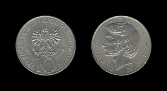 Poland Poljska 10 Zlotych 1975 – Adam Mickiewicz