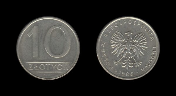 Poland Poljska 10 Zlotych 1986