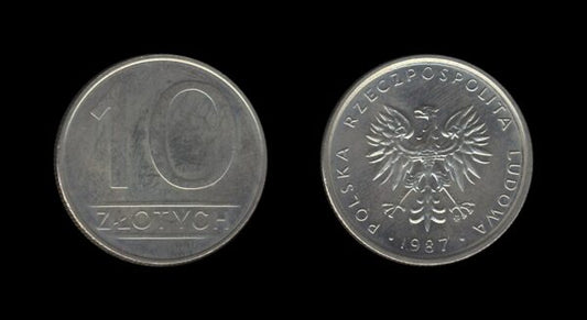 Poland Poljska 10 Zlotych 1987