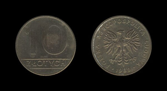 Poland Poljska 10 Zlotych 1989