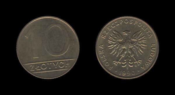 Poland Poljska 10 Zlotych 1990