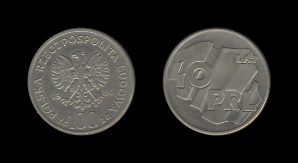 Poland Poljska 100 Zlotych 1984 – 40 Years of Peoples Republic of Poland