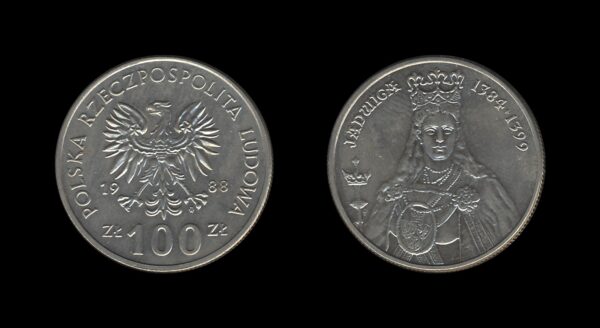 Poland Poljska 100 Zlotych 1988 – Hedwig I