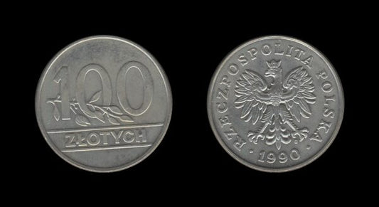 Poland Poljska 100 Zlotych 1990