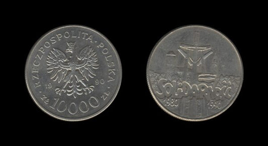 Poland Poljska 10000 Zlotych 1990 – Solidarity