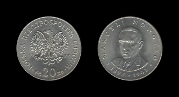 Poland Poljska 20 Zlotych 1977 – Marceli Nowotko