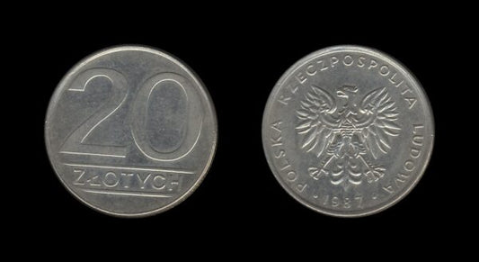 Poland Poljska 20 Zlotych 1987