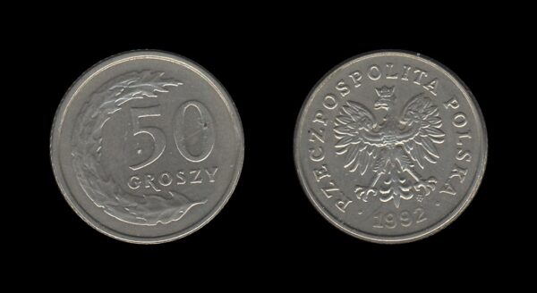 Poland Poljska 50 Groszy 1992