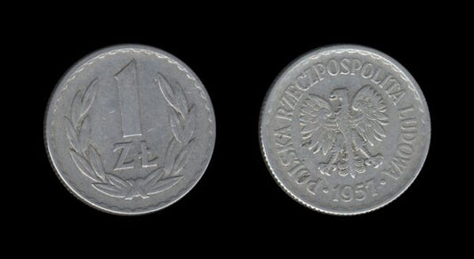 Poland Poljska 1 Zloty 1957