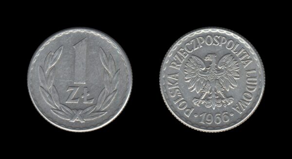 Poland Poljska 1 Zloty 1966