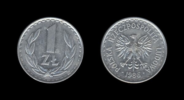 Poland Poljska 1 Zloty 1986