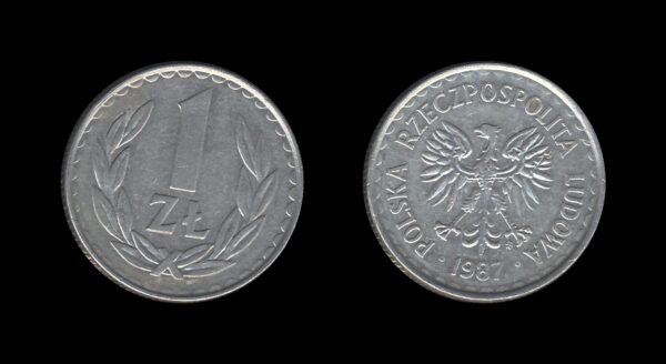 Poland Poljska 1 Zloty 1987