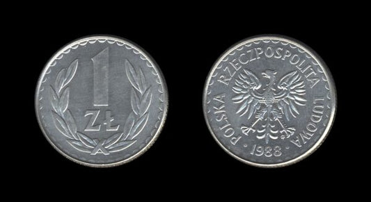 Poland Poljska 1 Zloty 1988