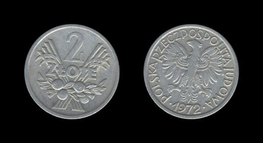 Poland Poljska 2 Zlote 1972