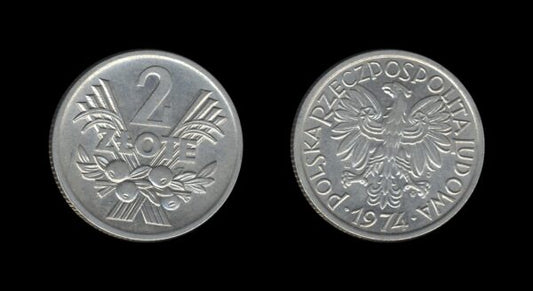 Poland Poljska 2 Zlote 1974