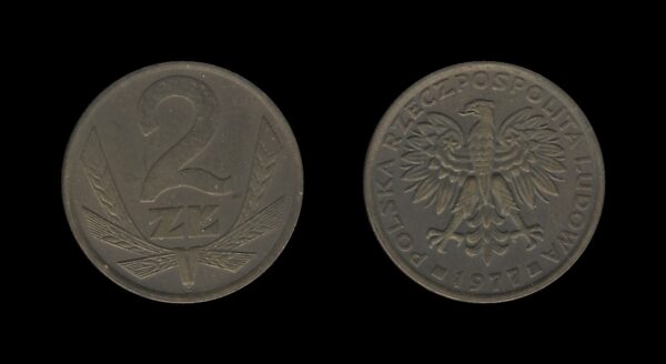 Poland Poljska 2 Zlote 1977