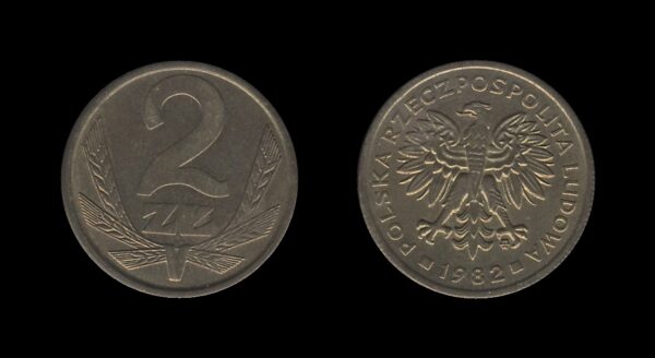 Poland Poljska 2 Zlote 1982