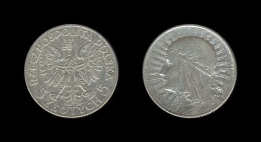 Poland Poljska 5 Zlotych 1934 – Polonia