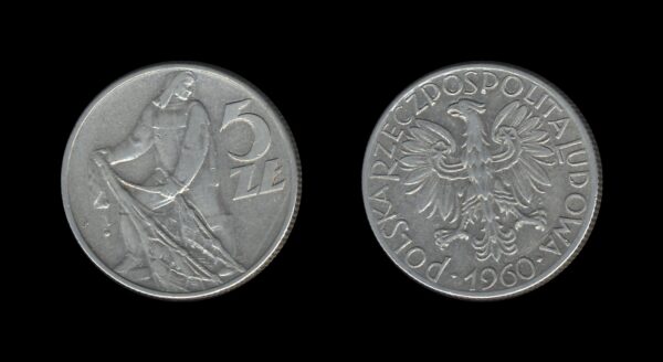 Poland Poljska 5 Zlotych 1960