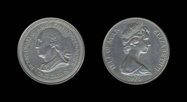 Isle of Man 1 Crown 1976 – Bicentenary of American Independence – Elizabeth II