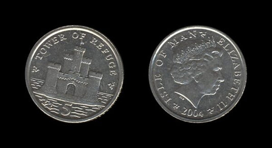 Isle of Man 5 Pence 2004 – Tower of Refuge – Elizabeth II