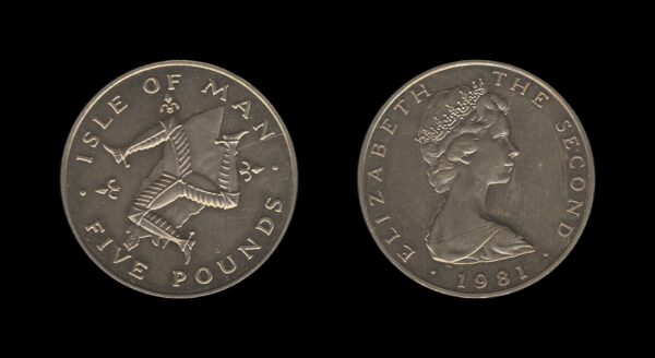 Isle of Man 5 Pounds 1981 – Triskelion – Elizabeth II