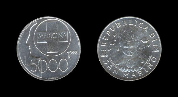 San Marino 5000 Lire 1998 – Medicine