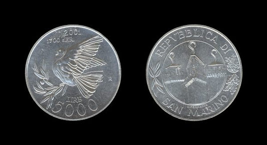 San Marino 5000 Lire 2001 – Peace