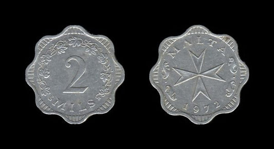 Malta 2 Mils 1972