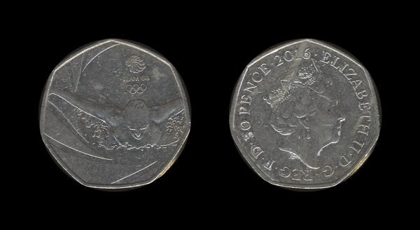 United Kingdom Velika Britanija 50 Pence 2016 – Team GB Olympics – Elizabeth II