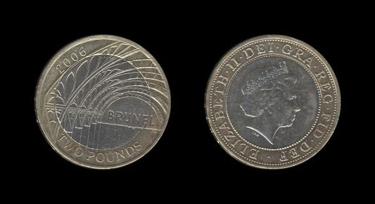 United Kingdom Velika Britanija 2 Pounds 2006 – Brunel Achievements – Elizabeth II