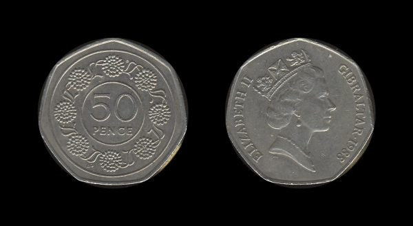 Gibraltar 50 Pence 1988 – Elizabeth II