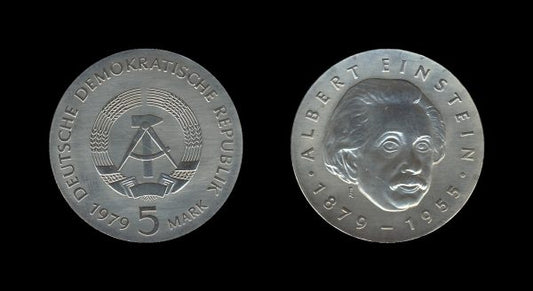 Germany Njemačka DDR 5 Mark 1979 – Albert Einstein