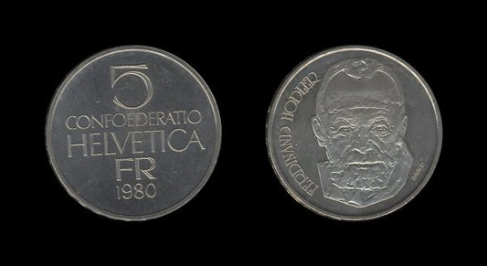 Switzerland Švicarska 5 Francs 1980 – Ferdinand Hodler