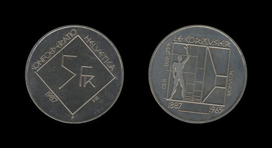 Switzerland Švicarska 5 Francs 1987 – Le Corbusier