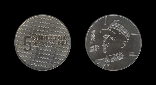 Switzerland Švicarska 5 Francs 1989 – Henri Guisan