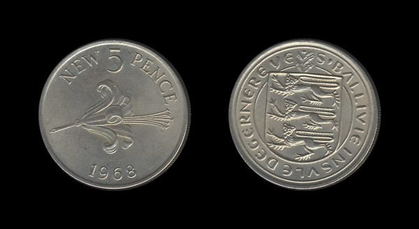 Guernsey 5 New Pence 1968 – Elizabeth II