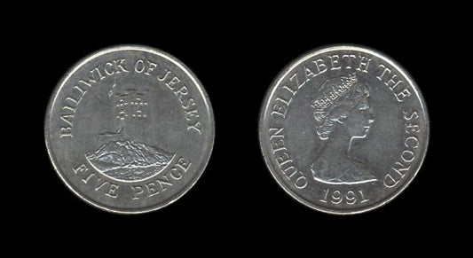 Jersey 5 Pence 1991 – Elizabeth II