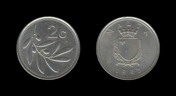 Malta 2 Cents 1993