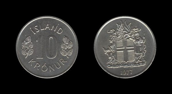 Iceland Island 10 Kronur 1977