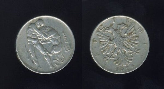 Albania Albanija 1/2 Lek 1926