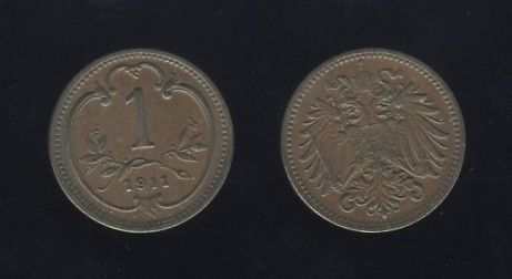 Austrougarska Austrija 1 Heller 1911